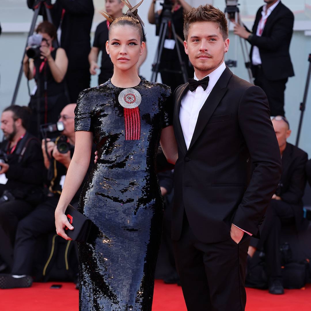 Dylan Sprouse and Barbara Palvin Share Candy Kiss on Pink Carpet Dylan Sprouse and Barbara Palvin Share Candy Kiss on Pink Carpet